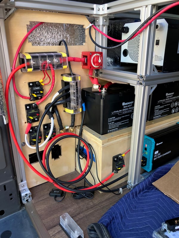 The van's electrical system components