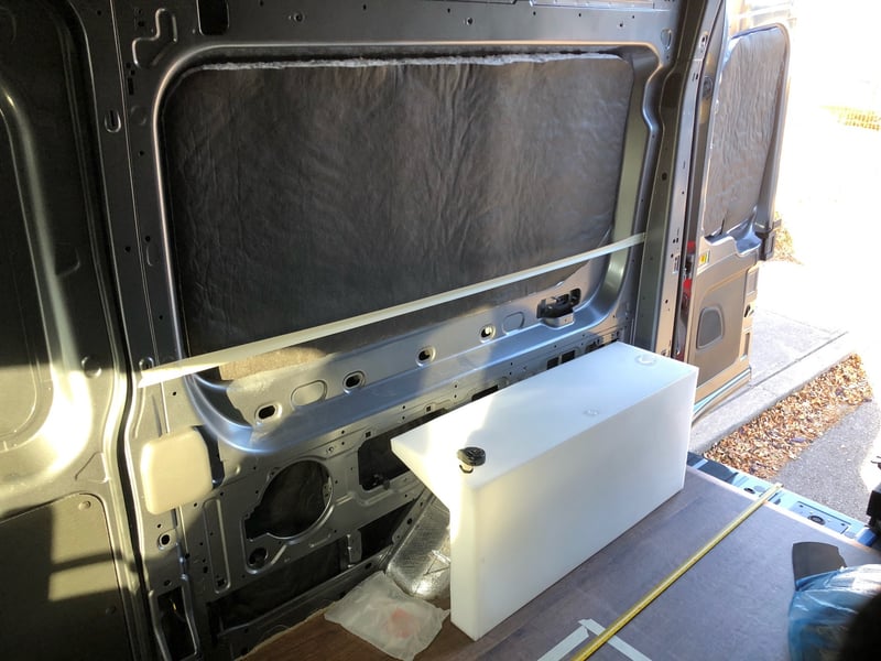 Thinsulate insulation in the van walls