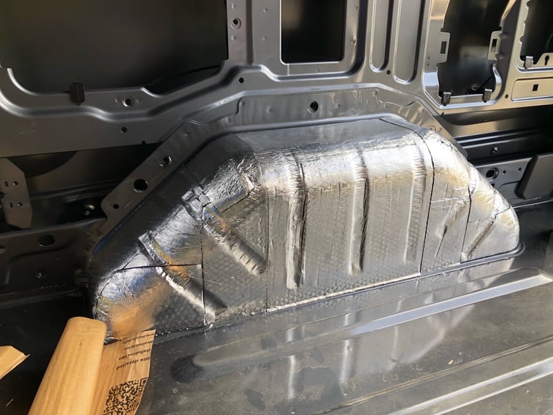 Killmat applied to the wheel well